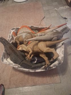 Basket Full Of Jurassic World Dino Toys