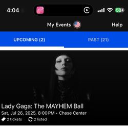 Lady Gaga - 2nd Row Tickets - Under Face Value $1200 Each