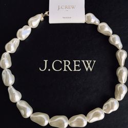 (NEW) WOMEN’S J.CREW FACTORY LARGE PEARL-EFFECT NECKLACE - SIZE: OS (ONE SIZE) 