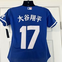 Woman's Los Angeles Dodgers Shohei Ohtani Nike Blue Home Limited Kanji Player Jersey