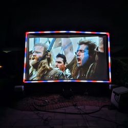 Projector Screen And LED Frame
