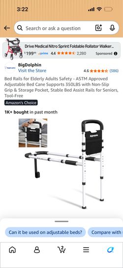 Bed Rails for Elderly Adults Safety