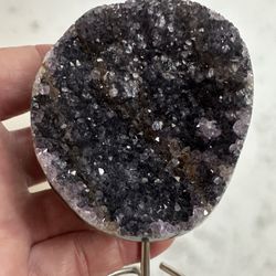 Uruguayan Amethyst Crystal Geode On Stand 