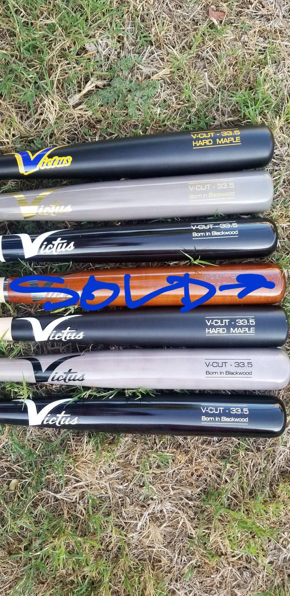 Brand New Victus V-Cut Pro Maple Ink Spot Baseball Bats Size 33.5" What Color You Like.