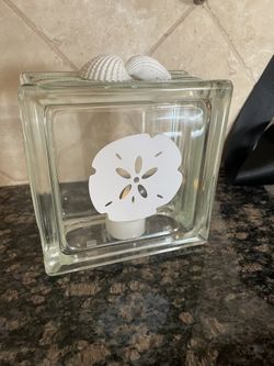Brand New LED Candle Sand Dollar Glass
