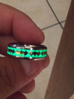 Glow in the dark Batman ring stainless steel size 11 brand new