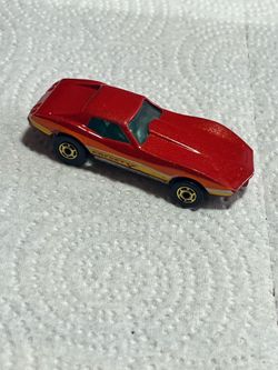 1980 Hot Wheels ‘75 Corvette Stingray Gold GHO Wheels Red Hot Ones Hong Kong