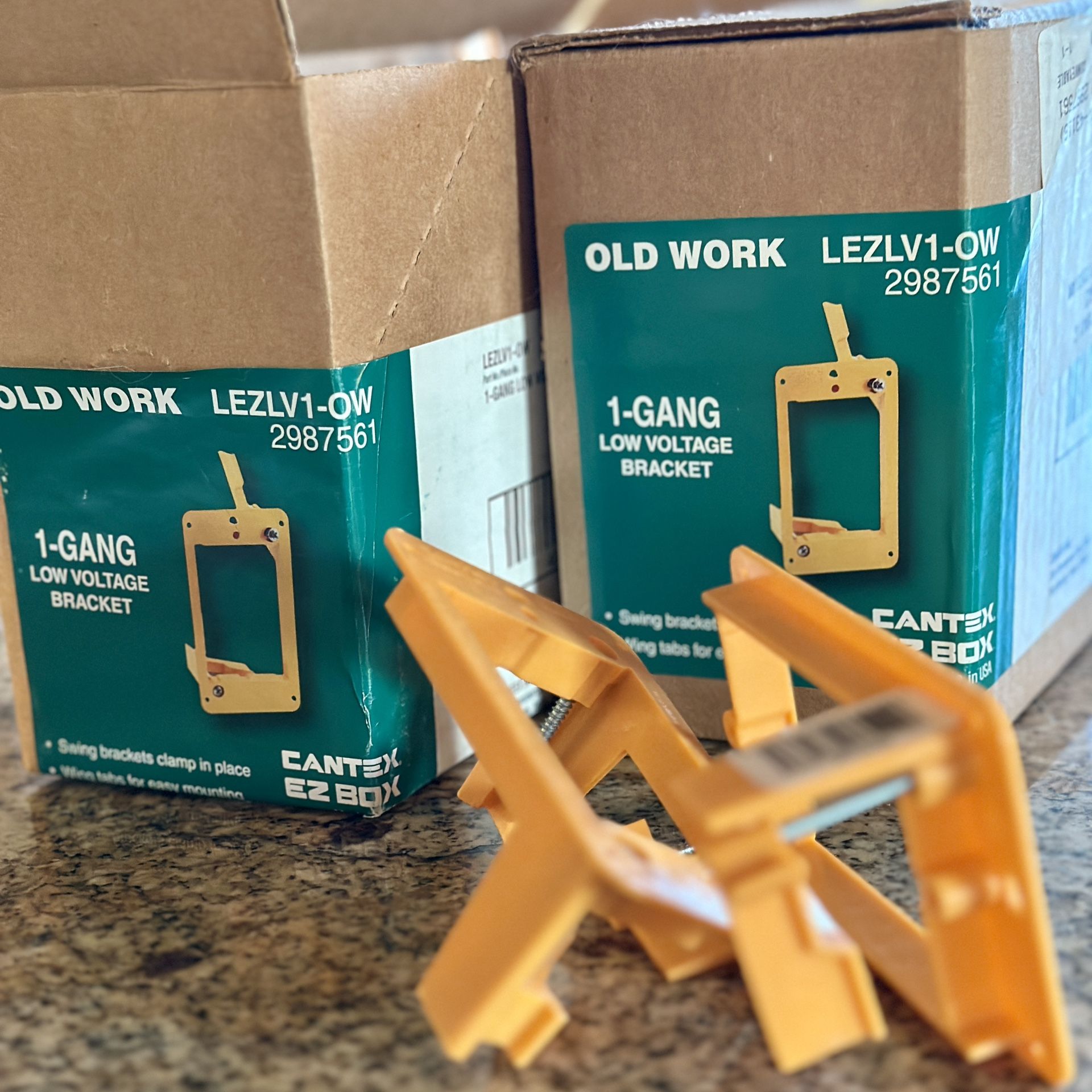 New 1-Gang Low Voltage Mounting Brackets - 35 Available