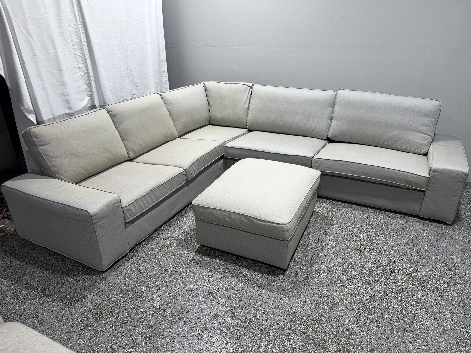 IKEA Sectional Couch And Ottoman!!! Pick UP
