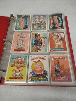 Lot of Over 150 Garbage Pail Kids Cards in a Beautiful Binder