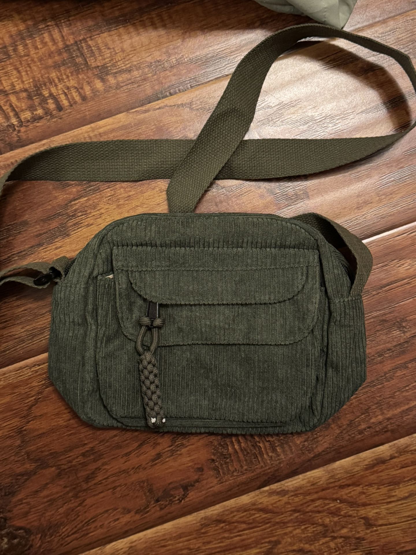 Green Corduroy Purse