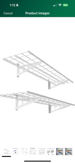 Storage Shelves (2 Pack, 1x4ft - Brand New Unopened Box)