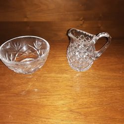  Vintage Crystal Sugar Bowl And A Creamer