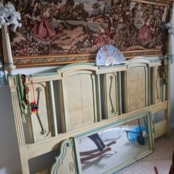 Marvelous King Size Headboard With Matching Mirror 