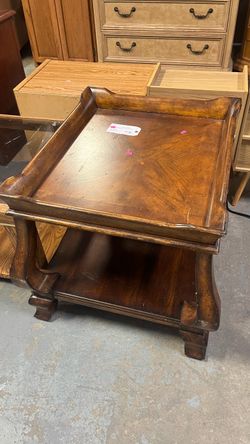 Large Rustic Wooden End Table