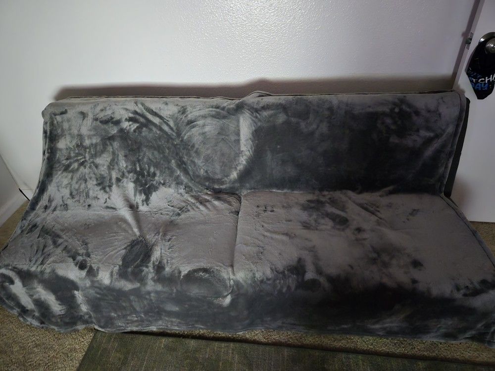 Grey Foldable Futon Couch