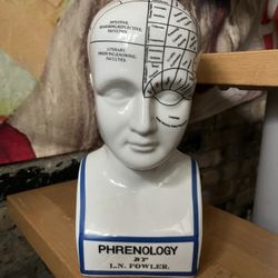 VINTAGE INSPIRED PHRENOLOGY ANATOMY BUST PIGGY BANK