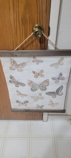 Butterfly canvas wall piece