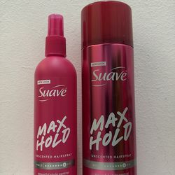 Suave Max Hold Unscented Hairspray Combo Set