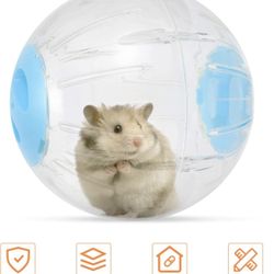 BRAND NEW Clear + Baby Blue Large Hamster Ball