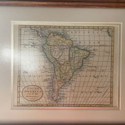 Antique Map Of South America 