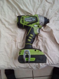 Greenworks impact driver drill with a 24 v lithium ion battery