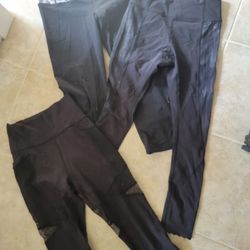 Set Of Three Lululemon Athletica Leggings 
