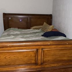 King Sized Bed Frame And Mattress Up For A Pick Up ONLY please 