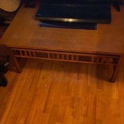 MOVING: Wood Missionary Table Cocktail $75