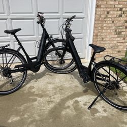 Two Trek E-Bikes & Thule Hitch Carrier