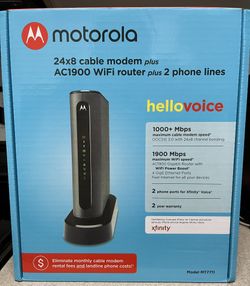 Motorola Cable Modem + WiFi Router + Phone