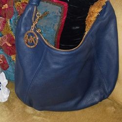 Michael Kors Navy Leather Tote