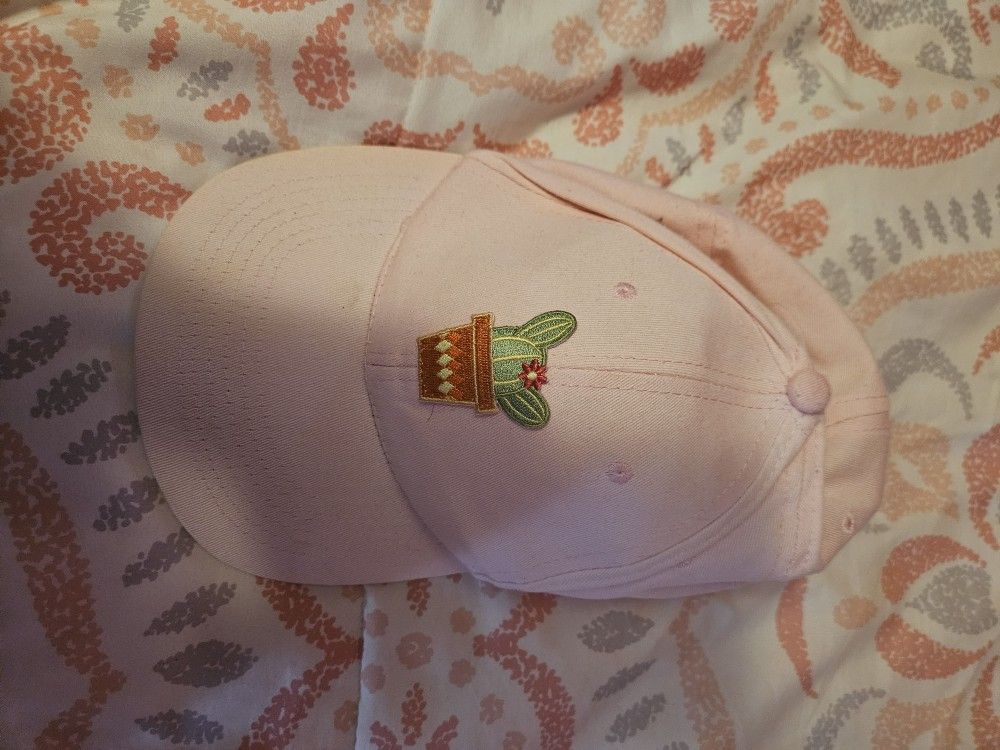 Pink Cactus Embroidered Hat
