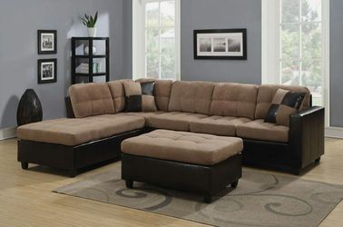 sofa sectional cream beige the 109x83 with reversible chaise brand new in boxes couch