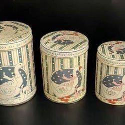 Vintage Collectible Set Of 3 House Of Lloyd Nesting Goose Tin
