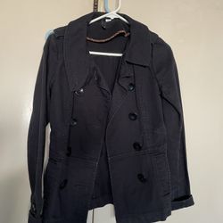 Women’s Black Double Breasted Jacket Size 4