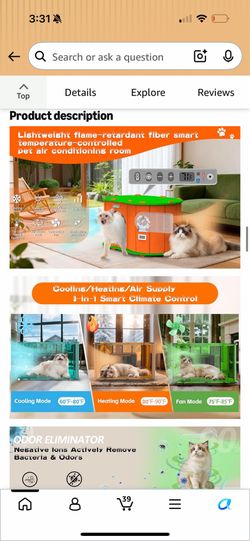 Electric Cooling and Heating Cat House,