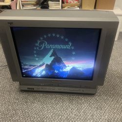 Panasonic PV-DF2702 27” CRT TV with built in VHS and DVD players.