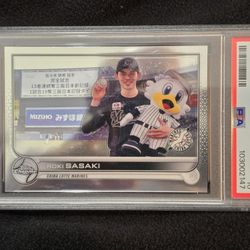 ROKI SASAKI -2022 TOPPS CHROME ROOKIE PSA -GEM MINT 10