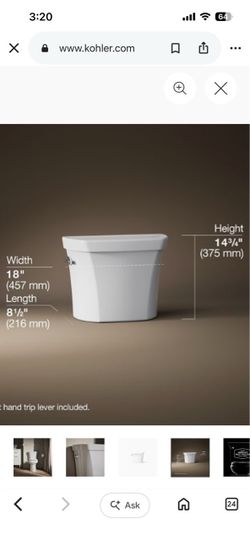 Wellworth® Toilet tank, dual-flush K-4458-0