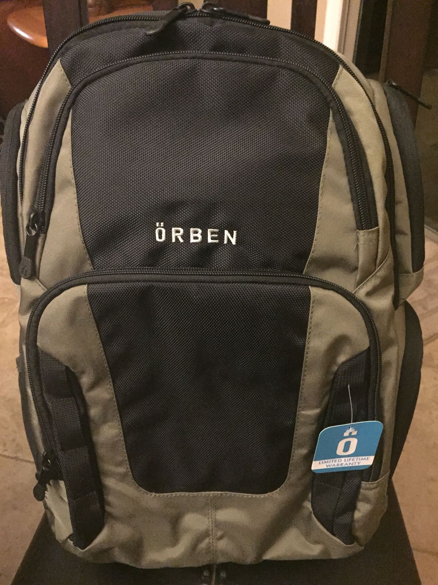 ORBEN 20" Cargo Laptop Backpack Unisex School Business Travel Bag Fits 15" Laptop on separate zipper compartment Olive Green *BRAND NEW*