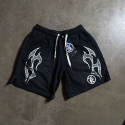 BLACK HELLSTAR SHORTS 