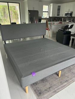 California king upholstered Purple Bed Frame