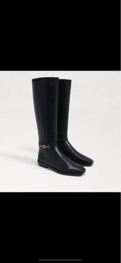 SAM EDELMAN CLIVE EMBELLISHED RIDING BOOT, SIZE 7