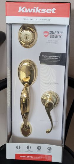 Kwikset dakota brass front door lock