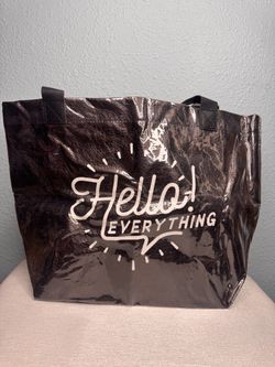 Hello Everything Large Glossy Tote Bag