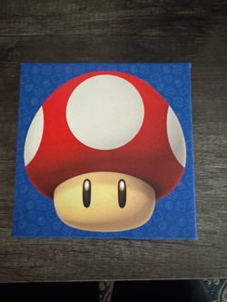 Mario mushroom canvas