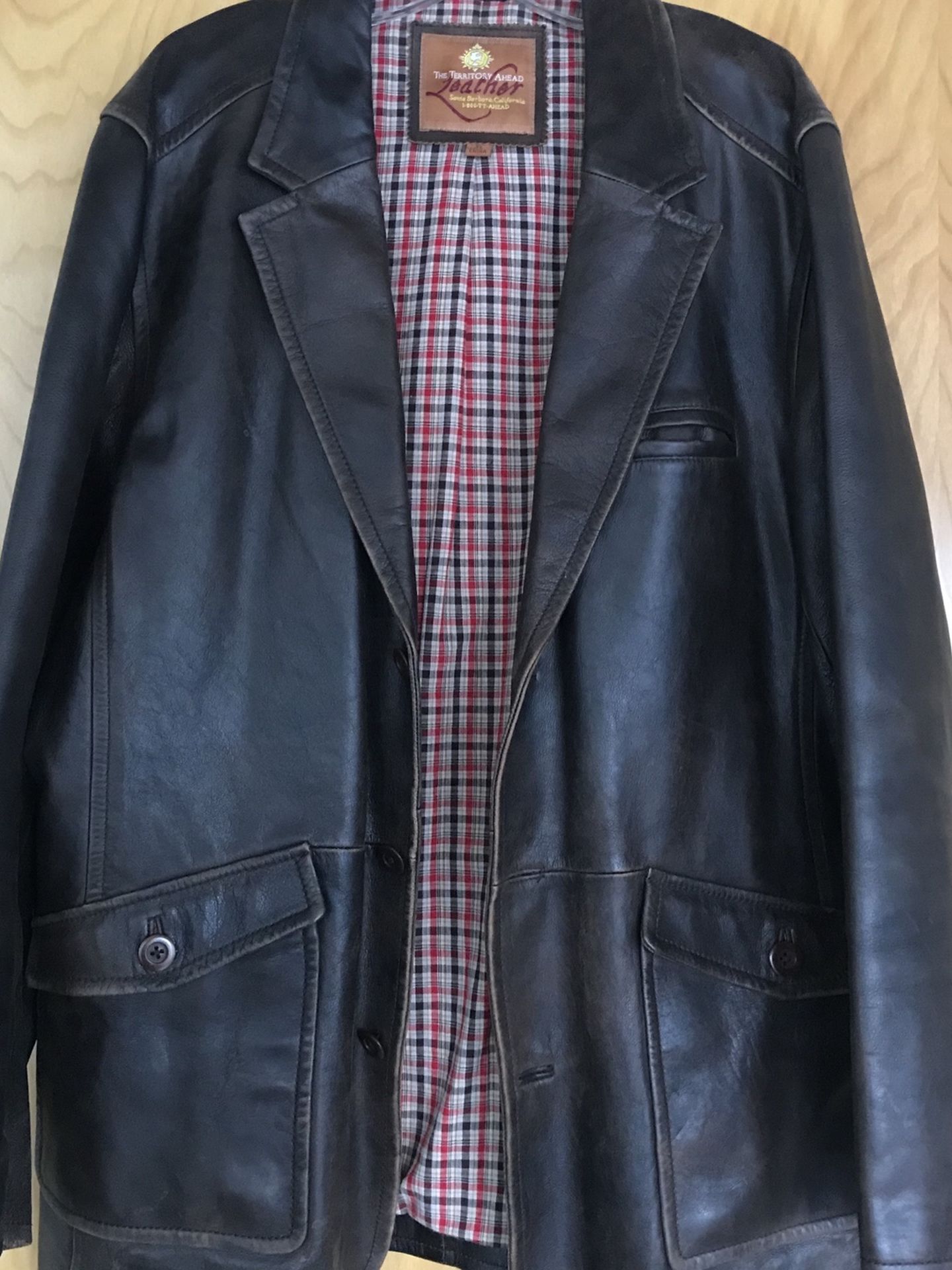 Leather Blazer “Territory Ahead” XL
