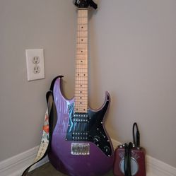 Ibanez miKro Metallic Purple Electric Guitar With Amp