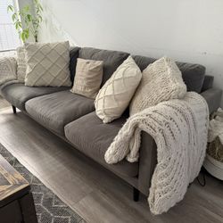 🛋️ MODERN GRAY 3-SEATER SOFA